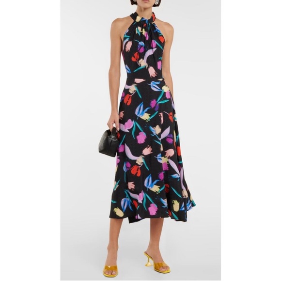 Rotate New Nwt Frederikke Floral Halterneck Dress Multicolor Size 8 (38)